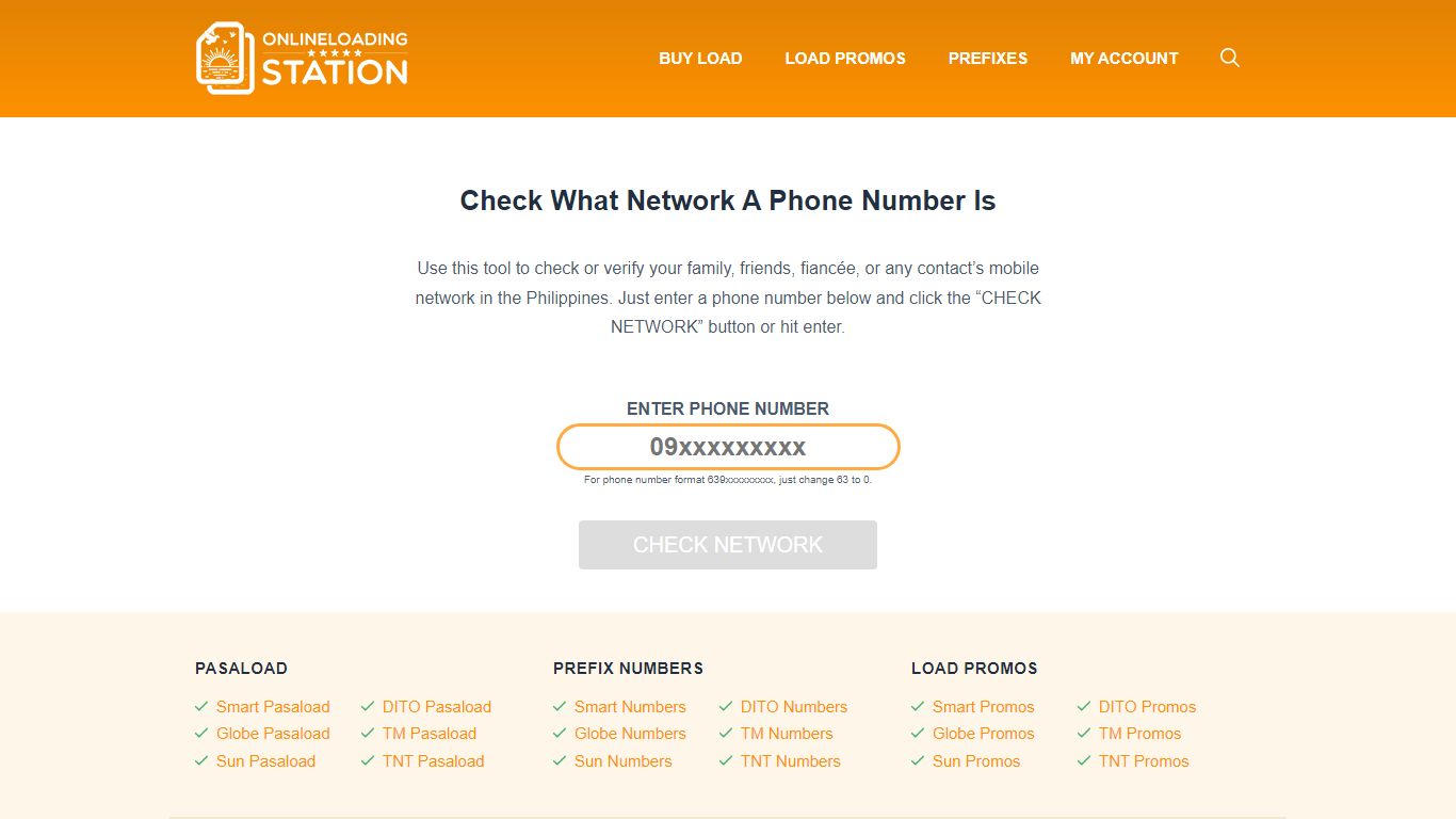 Check What Network A Phone Number Is - Online Loading Station